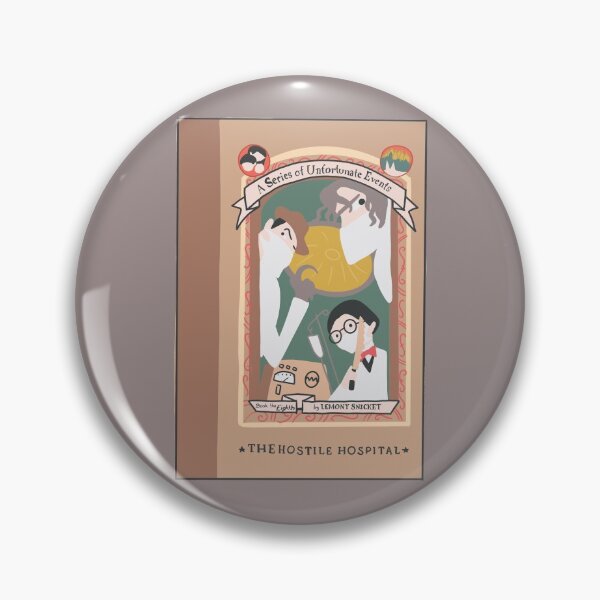 Item preview, The Hostile Hospital Book Cover - silver designed and sold by HolyCatsDesign.