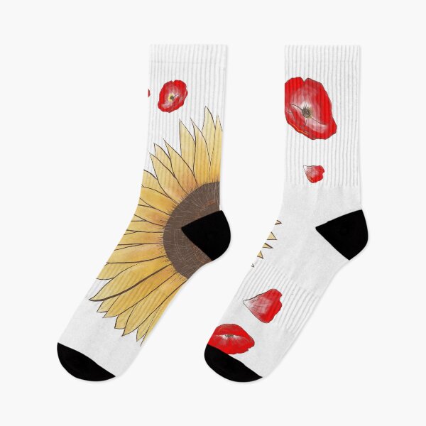 Artikelvorschau, Sonnenblume und Mohn entworfen und verkauft von TessDrawsStuff.