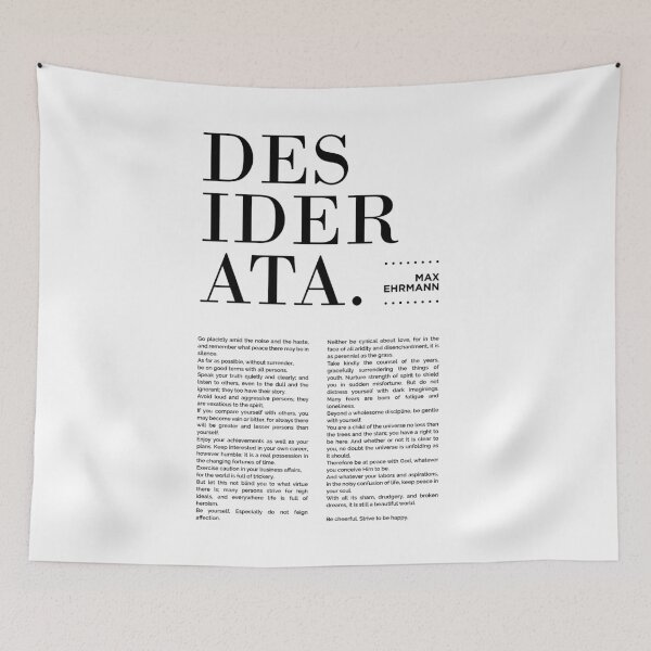 Item preview, Desiderata, Max Ehrmann - Typography Print 13 - Literary Poster designed and sold by Studio Grafiikka.