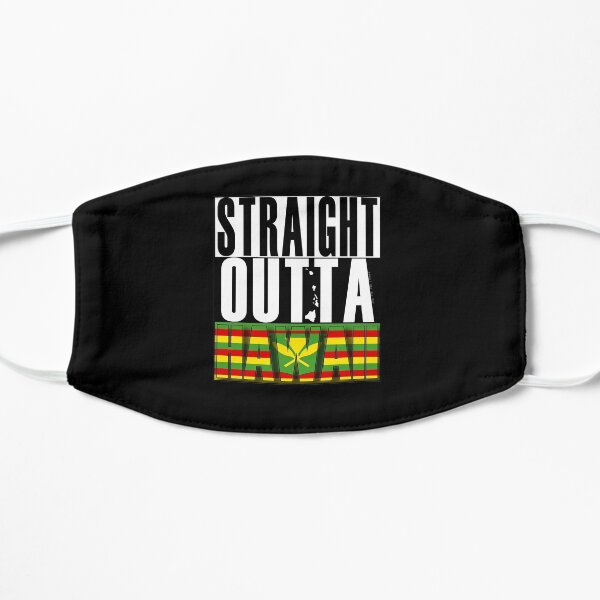 Straight Outta Hawaii Kanaka Maoli Flag by Hawaii Nei All Day Mask