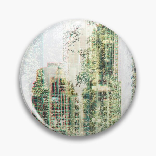 Item preview, Cityscape and forest in double exposure glitch style designed and sold by dvoevnore.