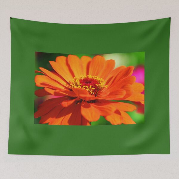 Item preview, Orange zinnia flower designed and sold by Kristina Drozd.