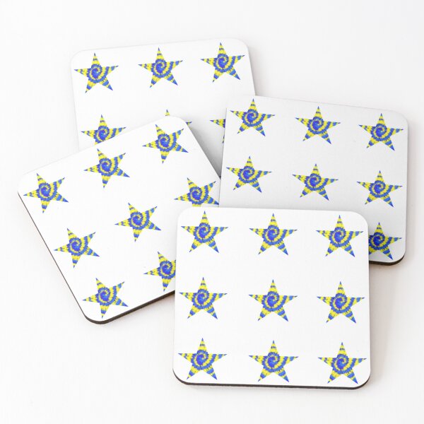 Item preview, Blue and Yellow Tie Dye Stars designed and sold by Isa Daniels.