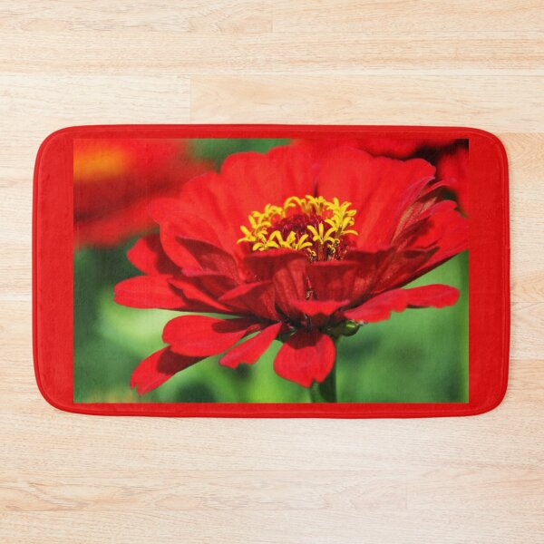 Item preview, Red zinnia flower designed and sold by Kristina Drozd.