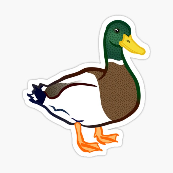 Cartoon Duck Sticker