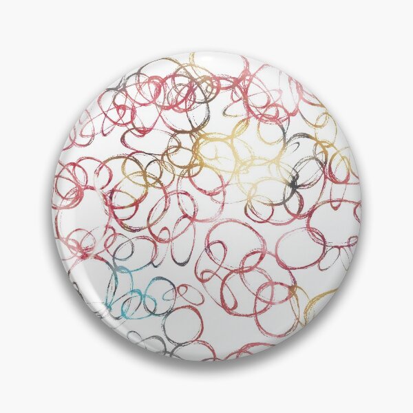 Item preview, Pattern with hand drawn brush rings designed and sold by dvoevnore.