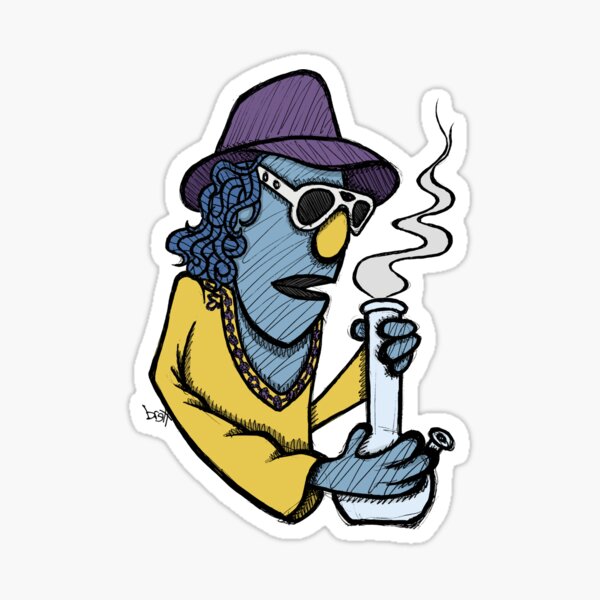 Zoot Smoking Weed Sticker