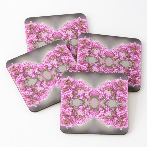 Item preview, Fresh pink Valerian flowers surreal shaped symmetrical kaleidoscope designed and sold by Grégory DUBUS.