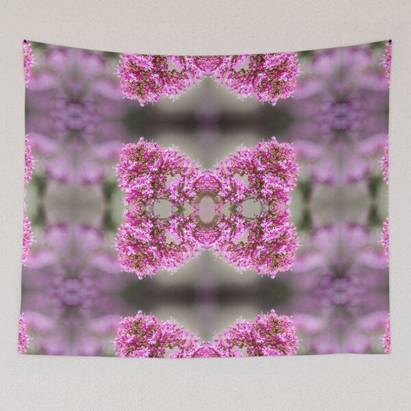 Item preview, Fresh pink Valerian flowers surreal shaped symmetrical kaleidoscope designed and sold by Grégory DUBUS.