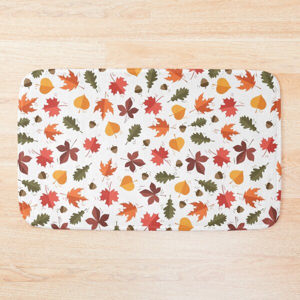 Item preview, Autumn Leaves Pattern White Background designed and sold by Printables Passions.