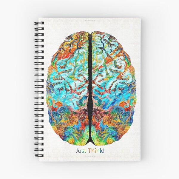 Item preview, Colorful Brain Art - Just Think - By Sharon Cummings designed and sold by Sharon Cummings Art.