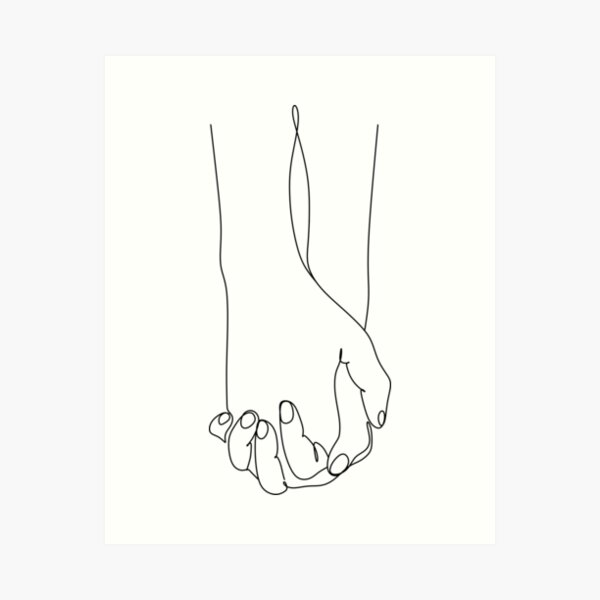 Holding Hands Art Prints For Sale Redbubble