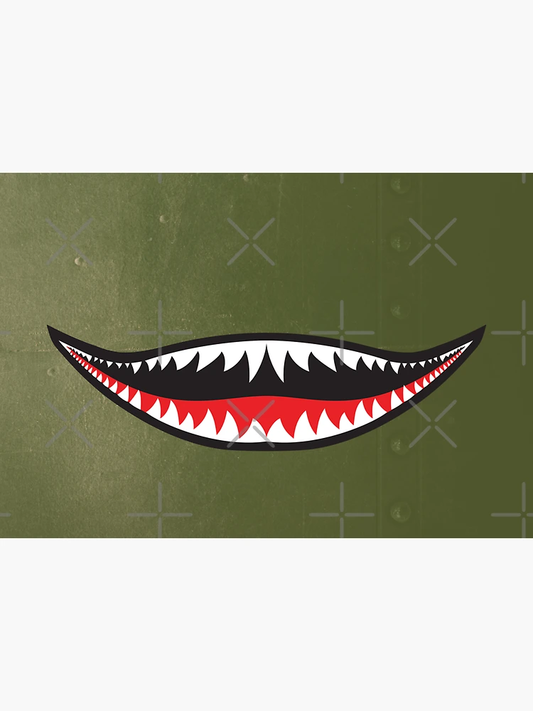 WWII Flying Tiger Shark Fighter Plane Stand Mixer Decals