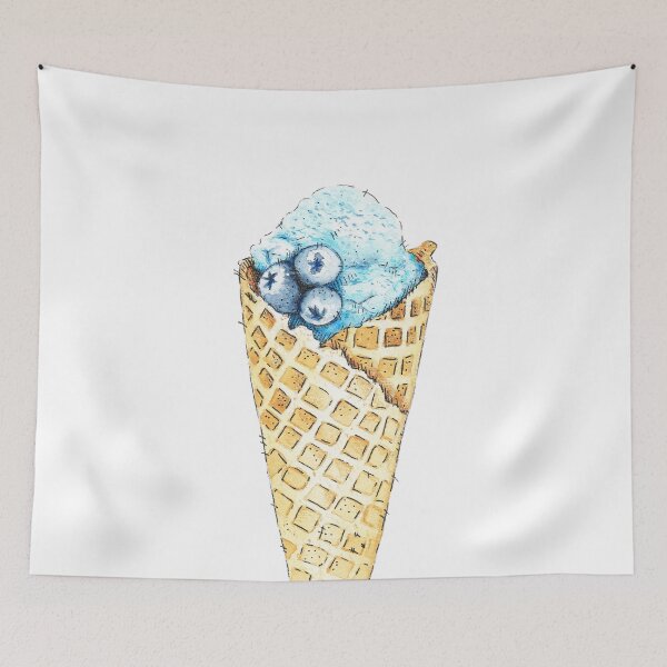 Item preview, Blueberry Ice Cream Cone designed and sold by sugar-peach.