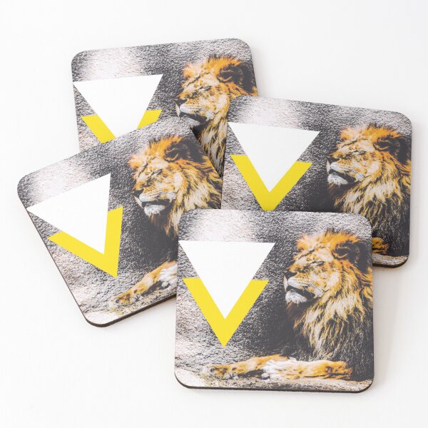 Item preview, lion with white and yellow triangle  designed and sold by Mrvell.