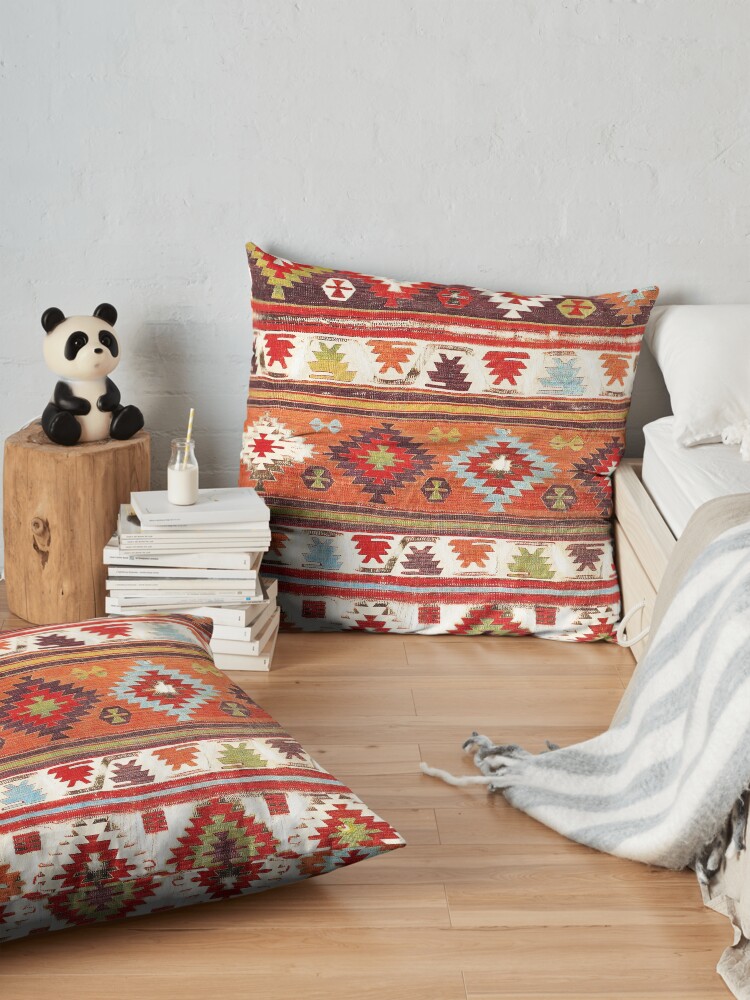 Alternate view of Konya Central Anatolian Kilim Print Floor Pillow