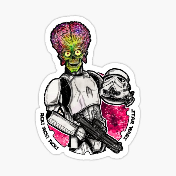 Vista previa del artículo con la obra «Marte ataca a Stormtrooper», diseñado y vendido por Inkin-Imp.