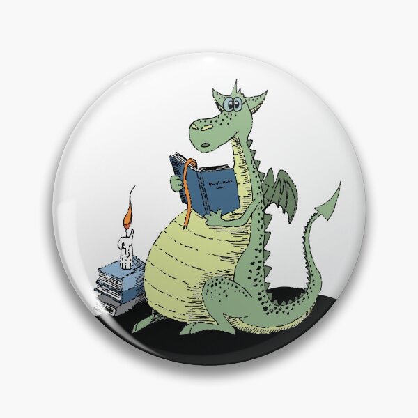 Item preview, Cute Dragon Reading a Book designed and sold by Printables Passions.