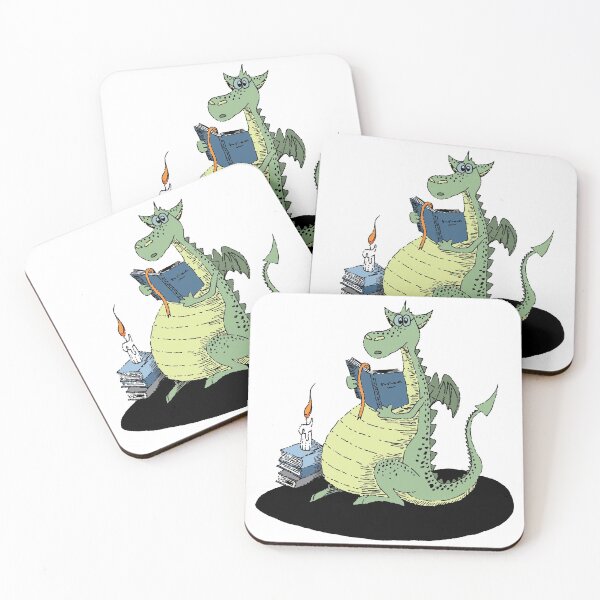 Item preview, Cute Dragon Reading a Book designed and sold by Printables Passions.