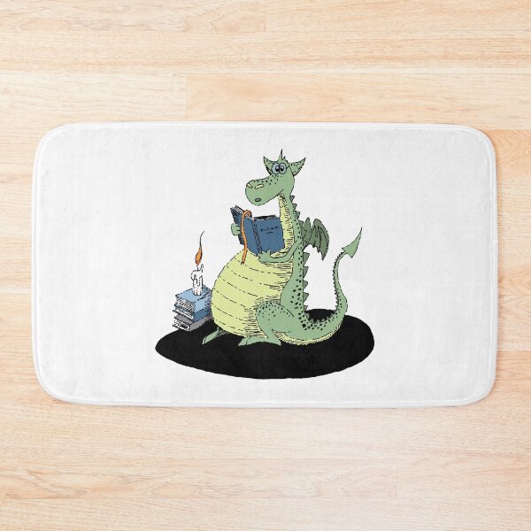 Artikelvorschau, Netter Drache, der ein Buch liest entworfen und verkauft von Printables Passions.