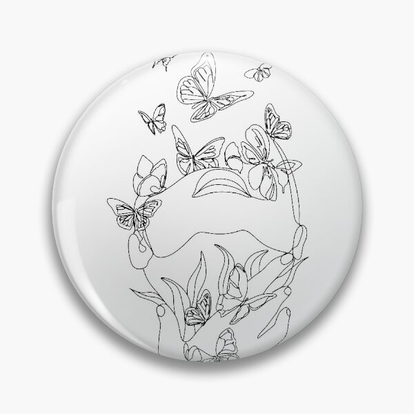 Item preview, Abstract face with butterfly by one line drawing. Portrait minimalistic style.  Botanical print. Nature symbol of cosmetics. Modern continuous line art.  Fashion print. Beaty salon art designed and sold by OneLinePrint.
