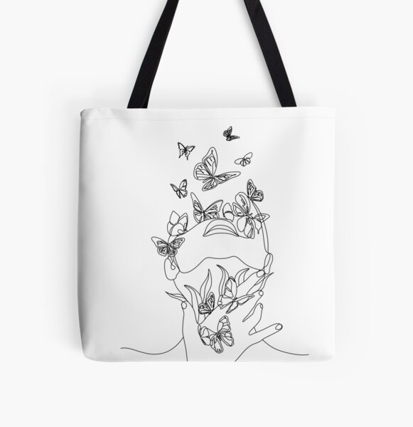 Line Art Canvas Tote Bag – Boho Sanctuary