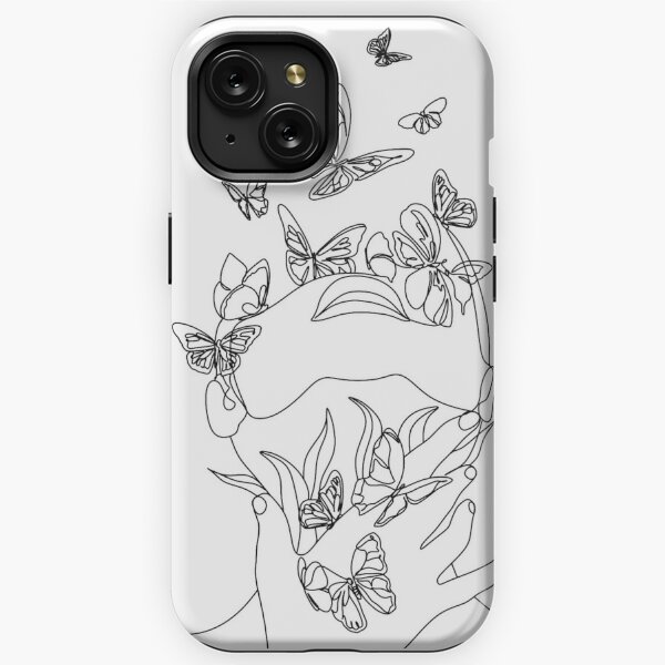 One Line Art Phone Case Aesthetic Drawing Cover Fit for iPhone 15