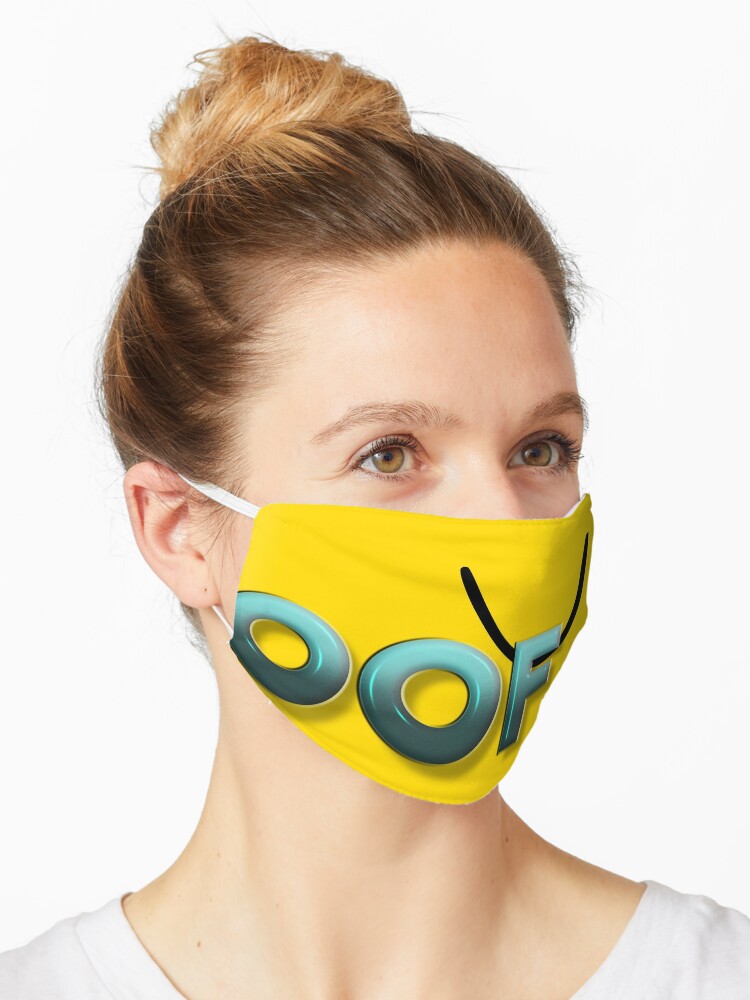 Oof Roblox Mask By Poppygarden Redbubble - nerdy face roblox
