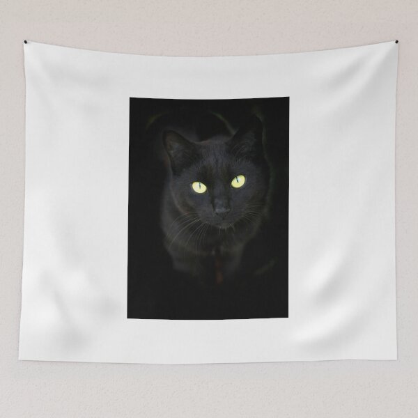 Item preview, Portrait of black cat with yellow eyes designed and sold by olena2552.