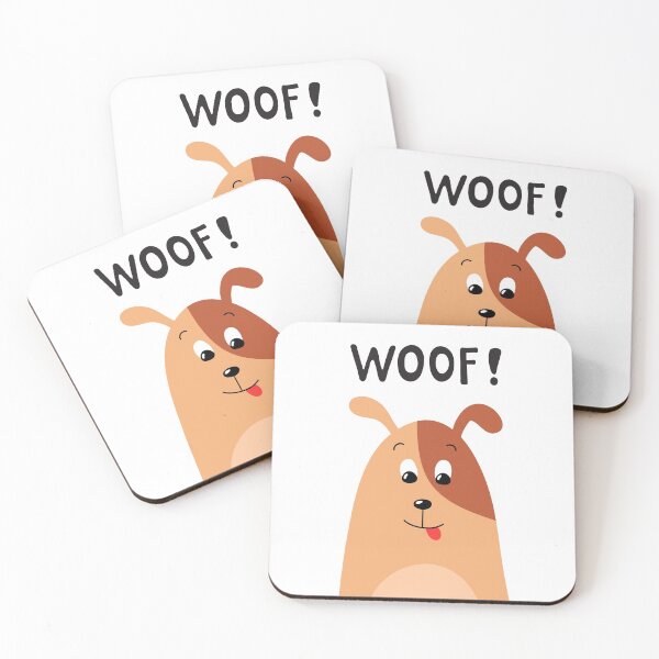 Item preview,  Cute dog with text Woof! designed and sold by ellysoul.