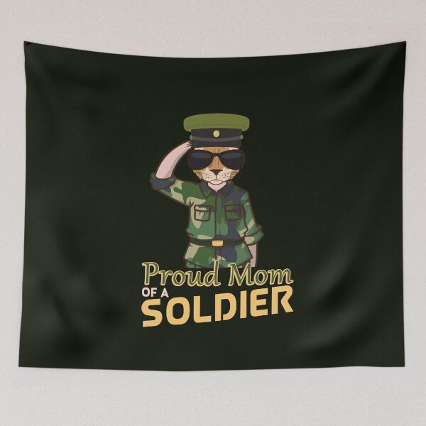 Artikelvorschau, Stolze militärische Mutter eines Soldaten Katze Design Geschenke und Waren - Liebe Katze und Liebe US Army - Cats Funnels entworfen und verkauft von family1ststore.