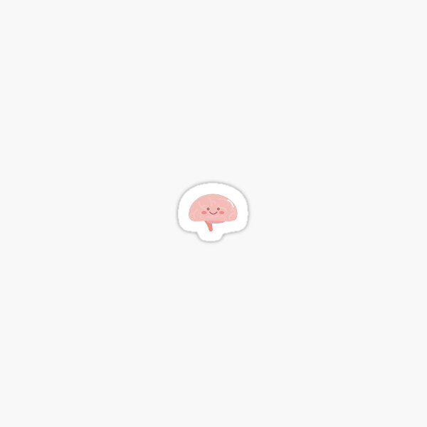 cartoon brain Sticker