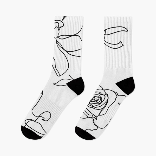 Item preview, Abstract face of 2 womans with flowers by line art drawing. Portrait minimalistic style.  Botanical print.  designed and sold by OneLinePrint.
