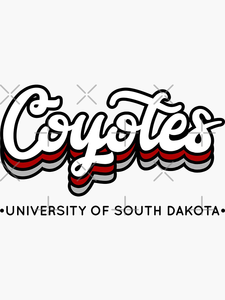 Coyotes University Of South Dakota Sticker For Sale By Wuflestadj Redbubble 7554