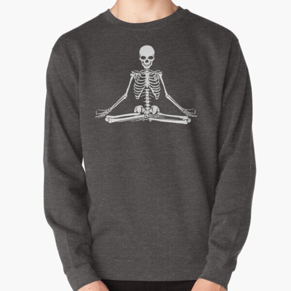 Meditating Skeleton Pullover Sweatshirt