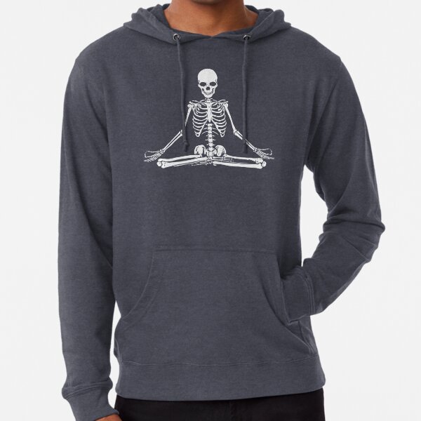  Skelett macht Yoga Leichter Hoodie