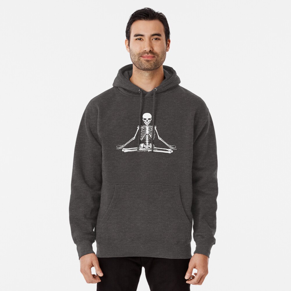 Skeleton Hoodie, Yoga Skeleton Hoodie, Namaste Sweatshirt, Yoga