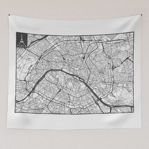 Item preview, Paris City Map white background designed and sold by SHIT! CLOTHING.