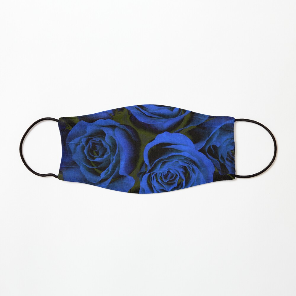 Mothers Day Gift - In Blue - Gothic Blue and Black Roses Gift Mask