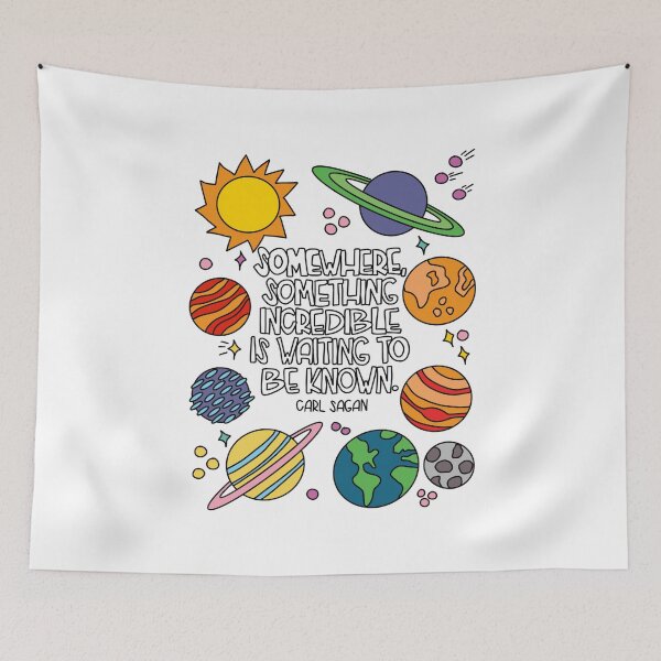 Item preview, Carl Sagan Space Quote - "Somewhere Something Incredible Is Waiting to Be Known" designed and sold by tweestitch.