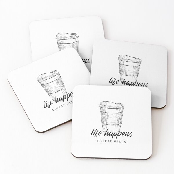 Item preview, Life Happens Coffee Helps Funny Family Gift idea for Mom, Dad And Siblings designed and sold by BohemianAtlas.