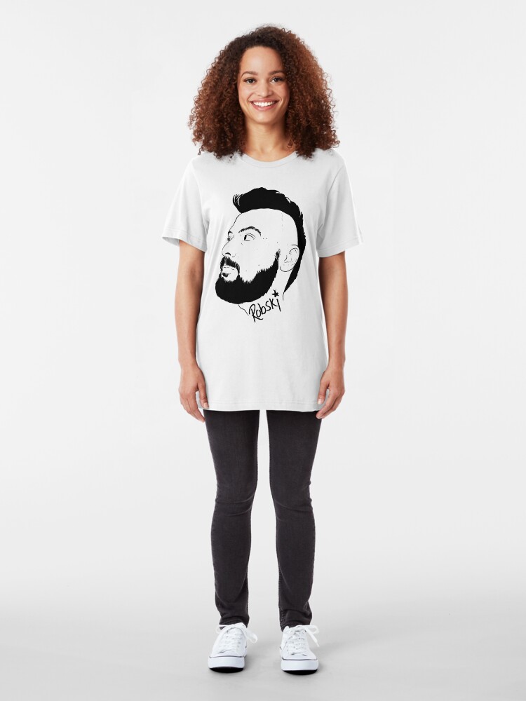 Alternate view of Alexander Bobu - black lines Slim Fit T-Shirt