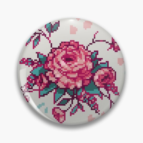 Item preview, Pixel Floral Arrangement in Ivory designed and sold by theCatghost.