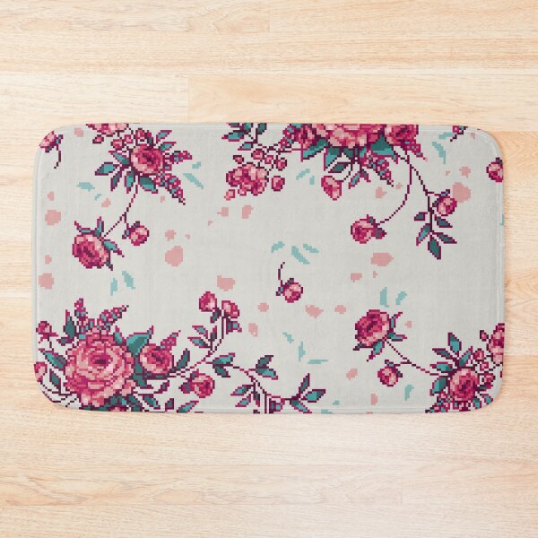 Item preview, Pixel Floral Arrangement in Ivory designed and sold by theCatghost.