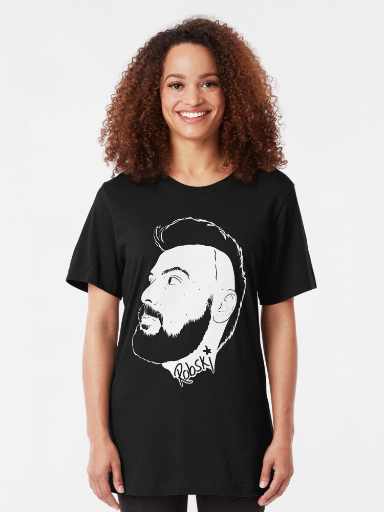 Alternate view of Alexander Bobu - white lines Slim Fit T-Shirt