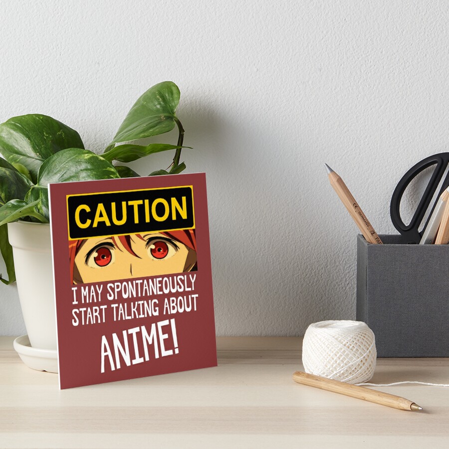 Anime Gifts - Caution I May Spontaneously Start Talking About Anime Funny  Warning Gift Ideas for Anime Games Figures & Cosplay Lovers