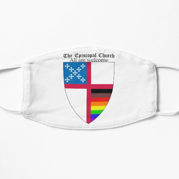 Episcopal Church Shield with 8 Colours Rainbow Pride 4 Flat Mask