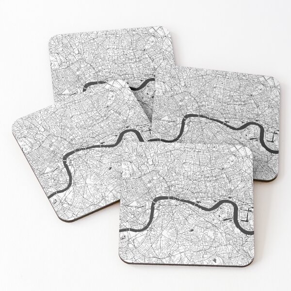 Item preview, London Map white background designed and sold by SHIT! CLOTHING.