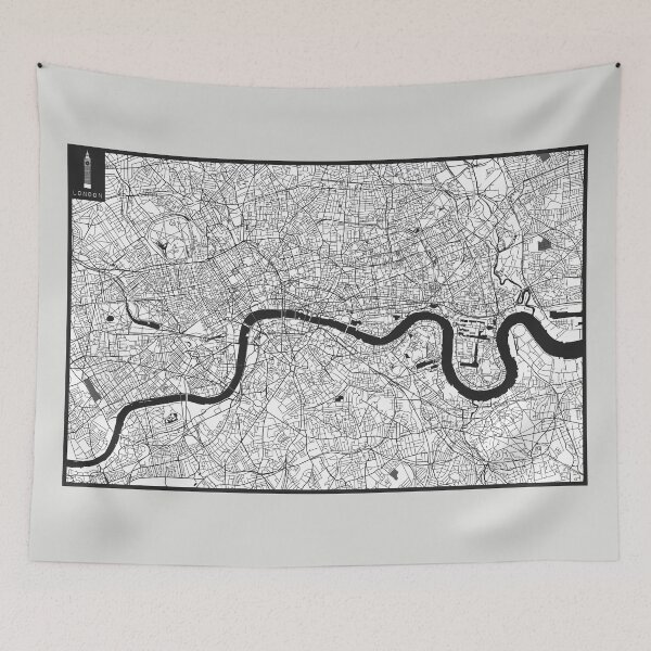 Item preview, London Map white background designed and sold by SHIT! CLOTHING.