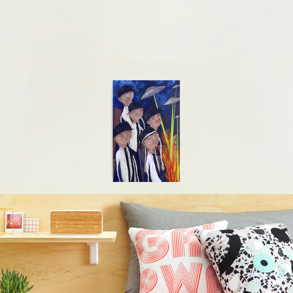 Flying Saucers Attack Fedora City Photographic Print